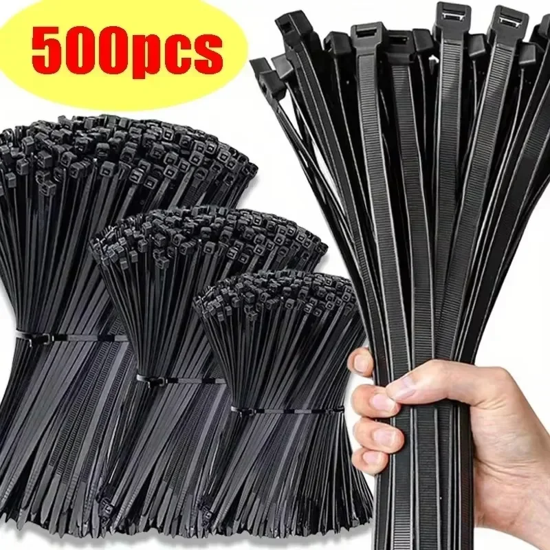 Gear Tie Reusable - 200/100Pcs Nylon Cable Ties Adjustable Self-locking
