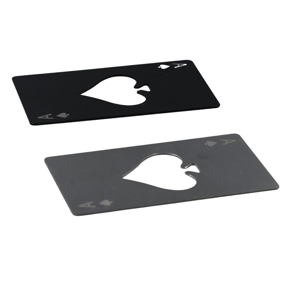 Multitool Credit Card - Stainless Steel Bottle Can Opener Silver/Black