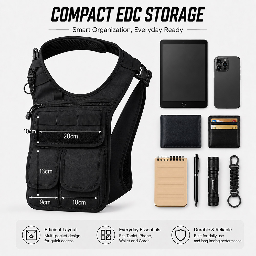 QX Tactical Concealed Satchel  - огляд і ціна Edc Carry Bag For Men