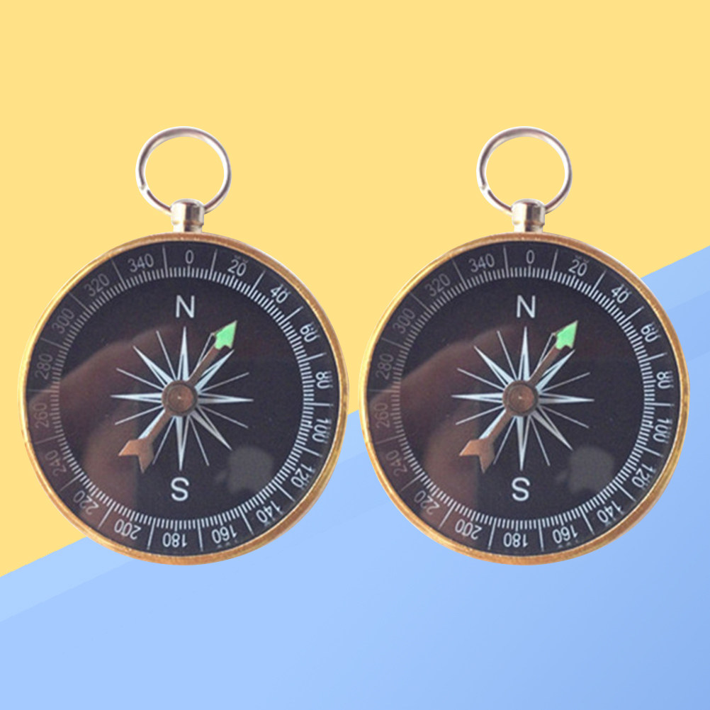 2Pcs Premium Metal Mini Compas - огляд і ціна Compass Keychain Mini