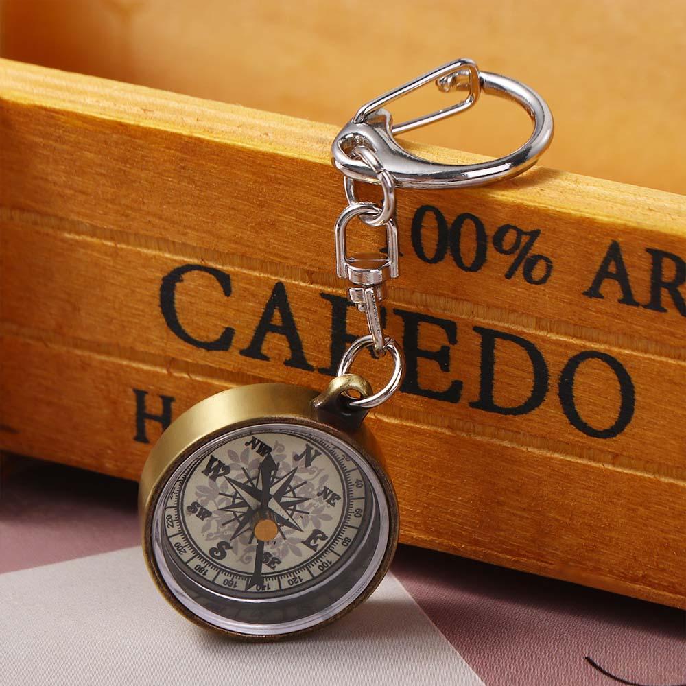 1 PCS Keychain Zinc Alloy Vint - огляд і ціна Compass Keychain Mini
