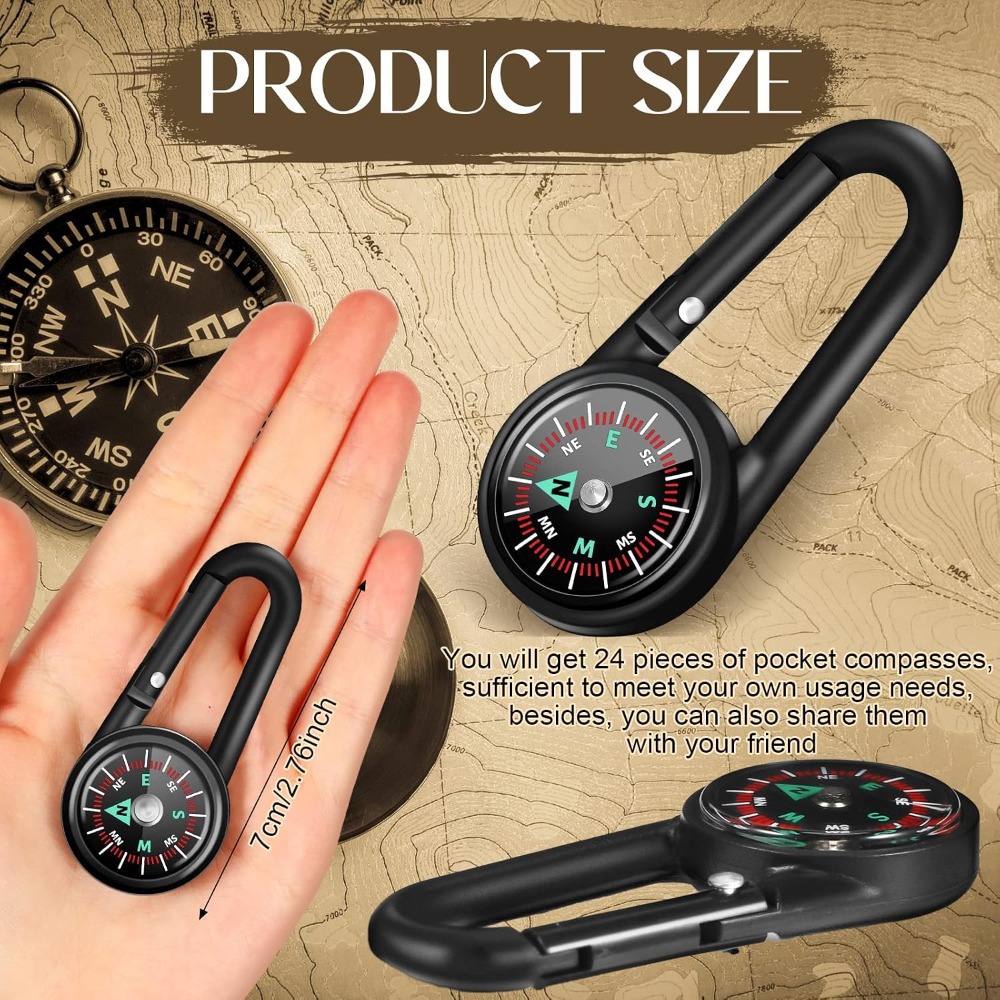 6-50 Pcs Mini Magnetic Compass - огляд і ціна Compass Keychain Mini