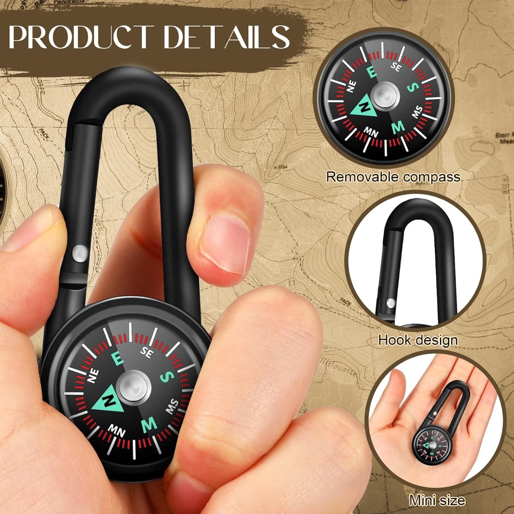 6-50 Pcs Mini Magnetic Compass - огляд і ціна Compass Keychain Mini